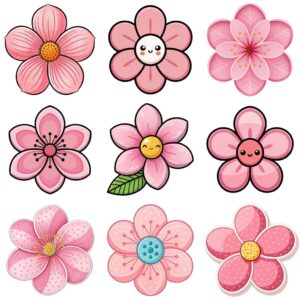 Pink Flower Clipart feature