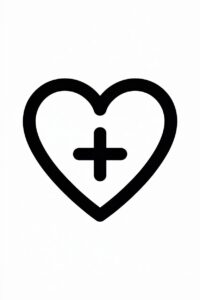 blood heart cross white and black clipart 11