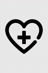 blood heart cross white and black clipart 12