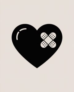 blood heart cross white and black clipart 6