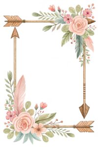 boho border clipart flower 12