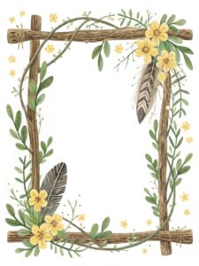 boho border clipart flower 13