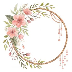 boho border clipart flower 15