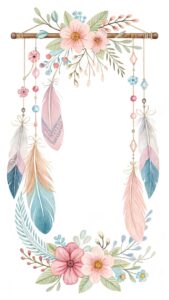 boho border clipart flower 17