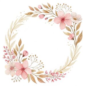 boho border clipart flower 2
