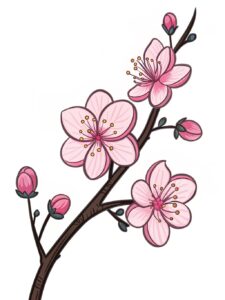 cherry flower clipart 1