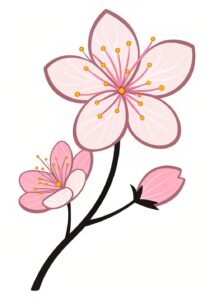 cherry flower clipart 10