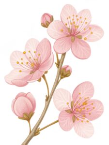 cherry flower clipart 12