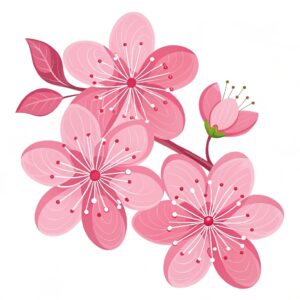 cherry flower clipart 14