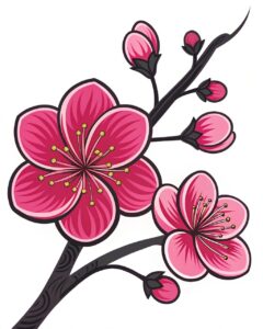 cherry flower clipart 16