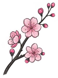 cherry flower clipart 2