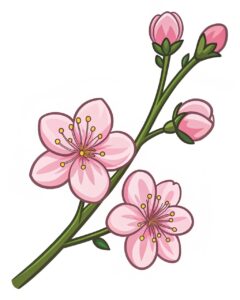 cherry flower clipart 3 1