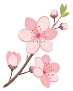 cherry flower clipart 4
