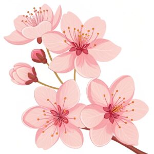 cherry flower clipart 5