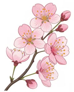 cherry flower clipart 7