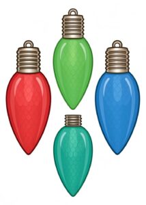 christmas light bulb clipart 8