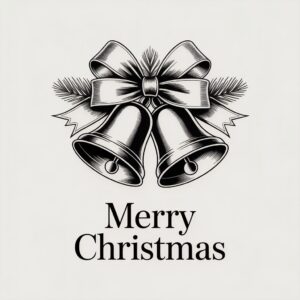 christmas ornament clipart black and white 1