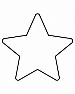 christmas star clipart black and white 1