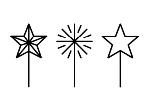 christmas star clipart black and white 10