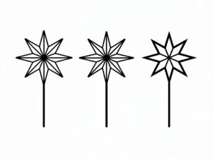 christmas star clipart black and white 11