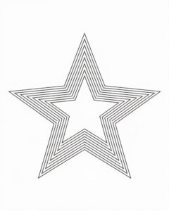 christmas star clipart black and white 13