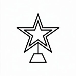 christmas star clipart black and white 14