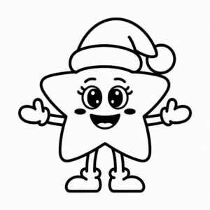 christmas star clipart black and white 3