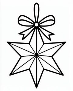 christmas star clipart black and white 4