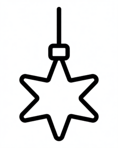 christmas star clipart black and white 6