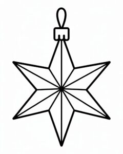 christmas star clipart black and white 9