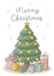 christmas tree and presents clipart 14