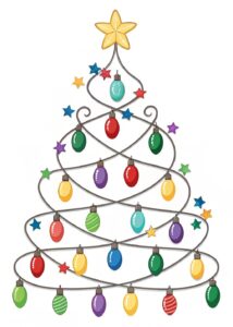 christmas tree lights clipart 2 1