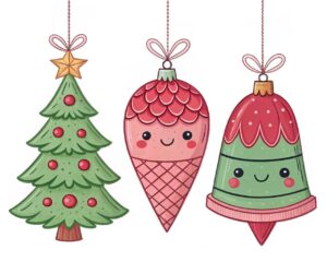 christmas tree ornaments clipart 5 2