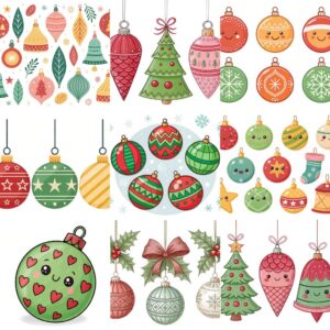 christmas tree ornaments clipart feature