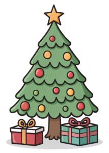 christmas tree with gifts clipart 11