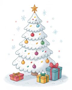 christmas tree with gifts clipart 13