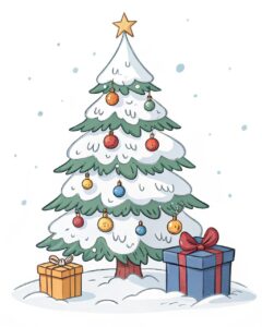 christmas tree with gifts clipart 14