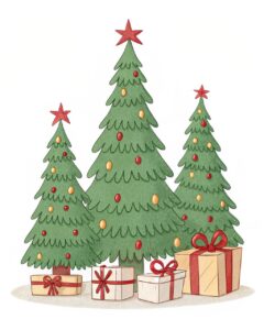 christmas tree with gifts clipart 16