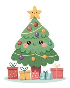 christmas tree with gifts clipart 4