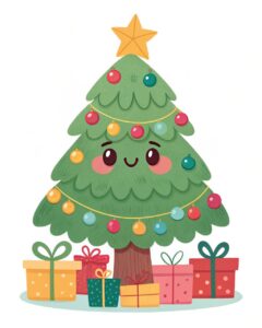 christmas tree with gifts clipart 5