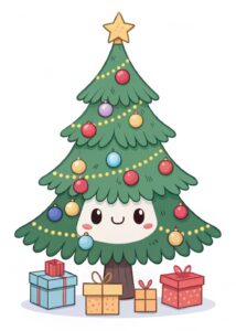 christmas tree with gifts clipart 6