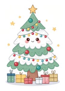 christmas tree with gifts clipart 7