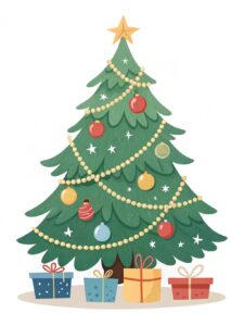 christmas tree with gifts clipart 8