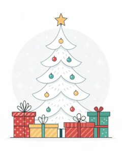 christmas tree with gifts clipart 9