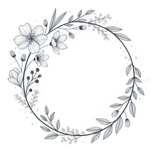 christmas wreath clipart black and white 14