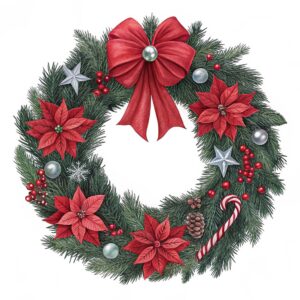 christmas wreath clipart free 1 1