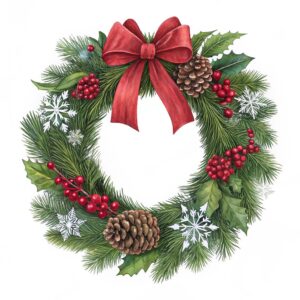 christmas wreath clipart free 12 1