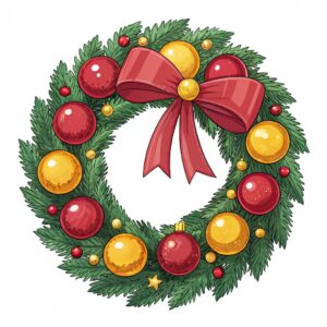 christmas wreath clipart free 15 1