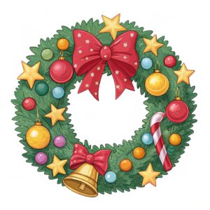 christmas wreath clipart free 2 1