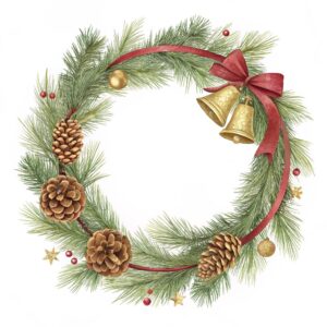 christmas wreath clipart free 4 1